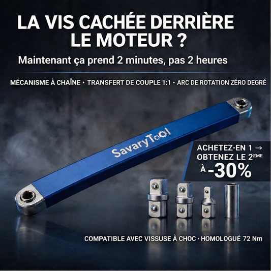 PRO – Clé d'Extension Coudée à Rotation Zéro